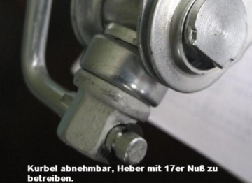 Scherenwagenheber 1500 kg Minimalhöhe 95 mm TÜV/GS mit 17er Nuß-Anschluß - 